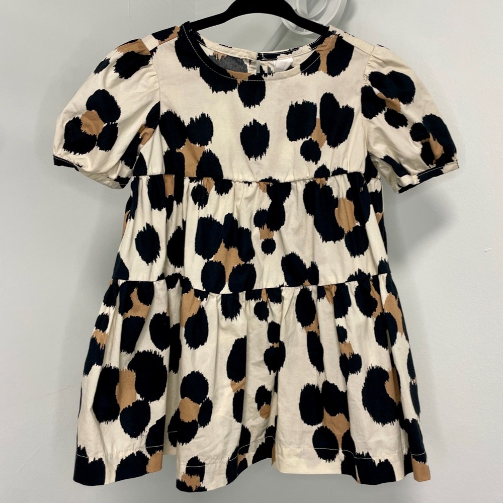 GAP Leopard Print Tiered Dress, 2T, 100% Cotton